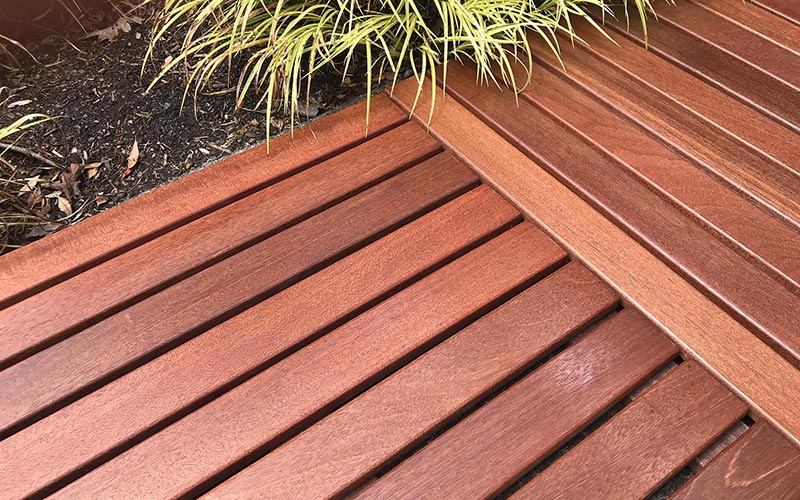 Interlocking Deck TIles in Batu hardwood